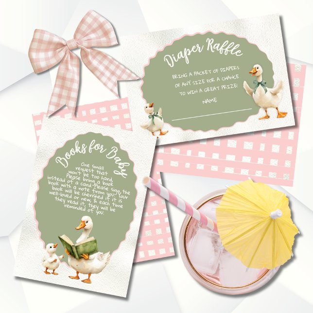 Invitation Livres pour bébé à la Baby Shower de Silly Goose G (Créateur téléchargé)