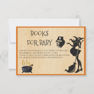 Invitation Livres pour bébé brasser Halloween sorcière