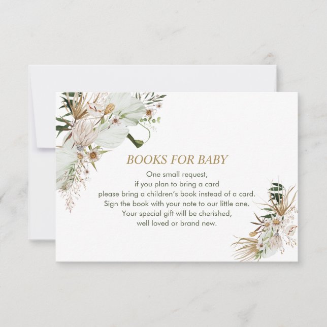Invitation Livres pour bébé, Demande de livre, Baby shower Bo (Devant)
