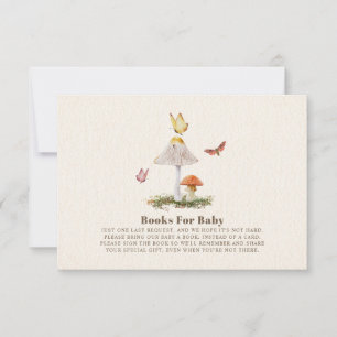 Invitation Livres Pour Bébé Papillon Champignons Bois