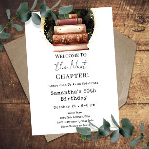 Invitation Livres vintages Prochain Chapitre 50e Anniversaire