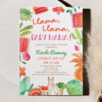 Llama Llama Baby Mama Cactus Fiesta Baby shower