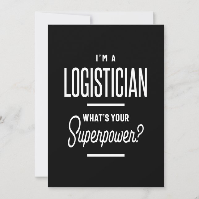 Invitation Logistician Titre du travail Cadeau (Devant)