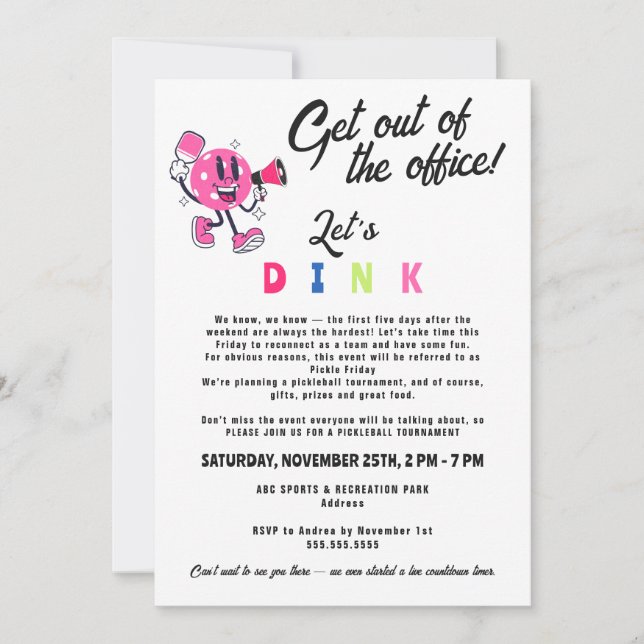 Invitation Logo de l'équipe de bureau Construire un dessin am (Devant)