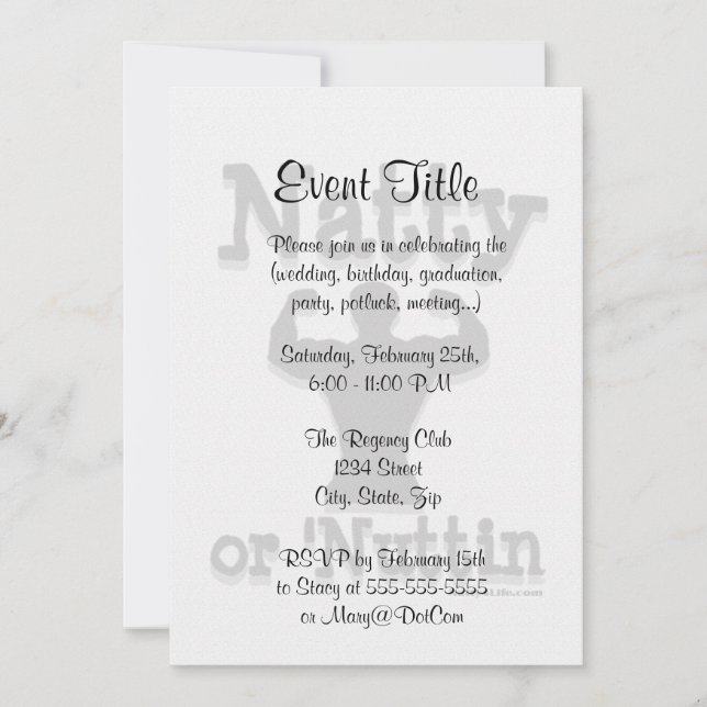 Invitation Logo de Natty ou Nuttin (Devant)