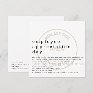 Invitation Logo d'entreprise du jour de l'appréciation des em