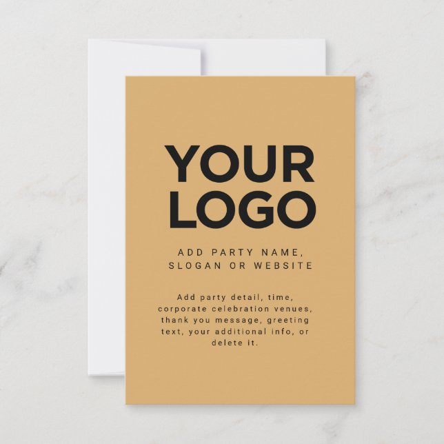Invitation Logo d'entreprise personnalisé (Devant)