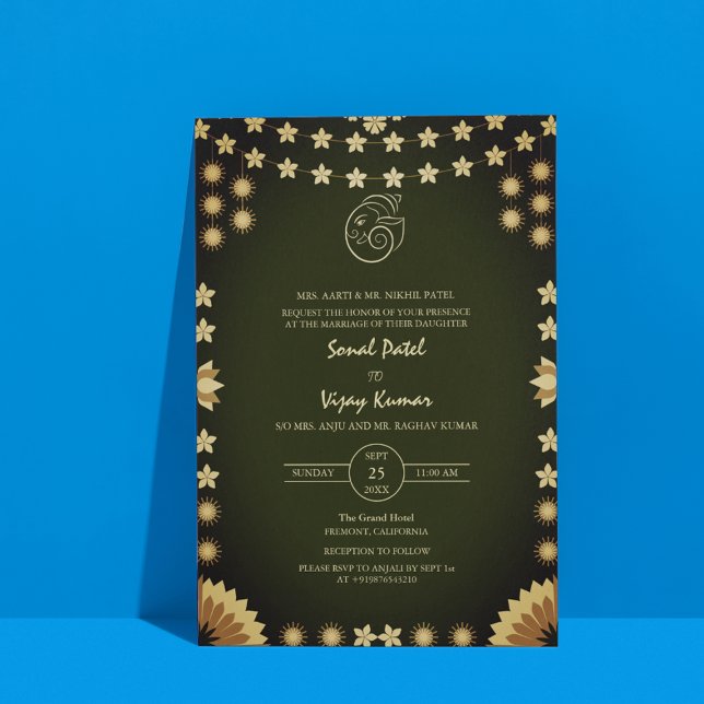 Invitation Logo du Mariage indien Ganesha (Créateur téléchargé)