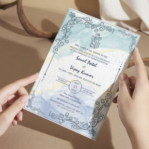 Invitation Logo du Mariage indien moderne Ganesha