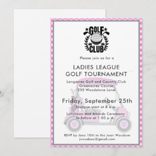 Invitation Logo du tournoi de la ligue des dames de golf Club
