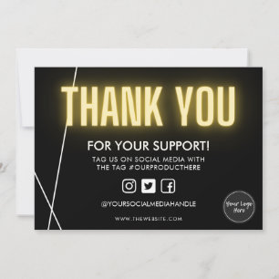 Invitation Logo en Merci jaune