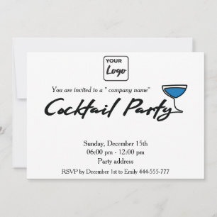 Invitation Logo minimaliste moderne cocktail party entreprise