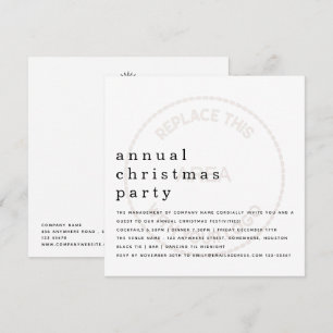 Invitation Logo minimaliste pour la fête de Noël des employés