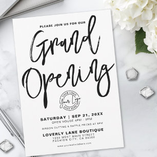 Invitation Logo Noir Blanc Affaires Ouverture Solennelle