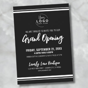 Invitation Logo Ouverture de l'entreprise Grand Opening