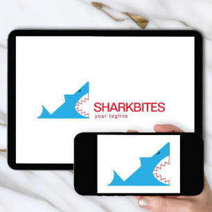 Invitation Logo Téléchargement Mascotte Requin Icône de Marqu