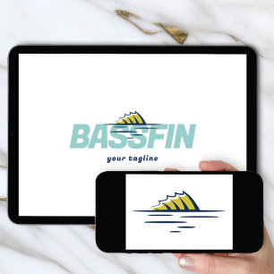 Invitation Logo Télécharger Bass Fin Pêche et Marque de Pêche