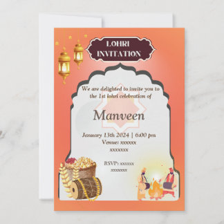 Invitation Lohri - Jaune