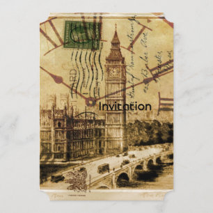 Invitation London Tower Pont clocktower big ben