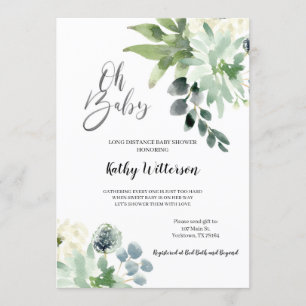 Invitation Long distance Verdure oh Baby shower