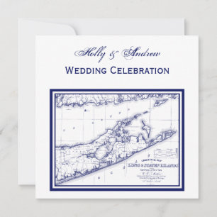 Invitation Long Island The Hamptons Map Mariage SQ