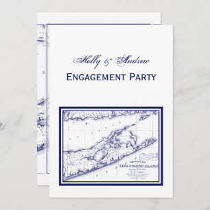 Invitation Long Island The Hamptons Map VC