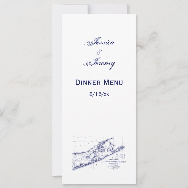Invitation Long Island The Hamptons Map VC (Devant)