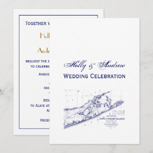 Invitation Long Island The Hamptons Map VC Mariage