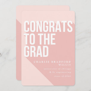 INVITATION LONGUE OMBRE FÉLICITE POUR LE BLUSH GRAD