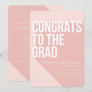 INVITATION LONGUE OMBRE FÉLICITE POUR LE BLUSH GRAD