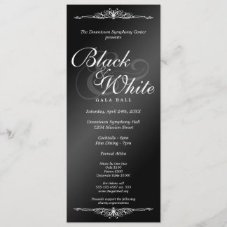 Invitation Longueur d'entreprise de thé de gala de danse