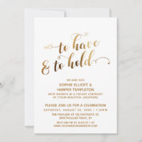 L'or à avoir et à tenir la célébration post-Mariag
