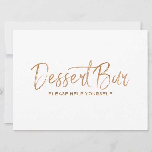 Invitation L'or élégant du signe | de mariage de barre de (Devant)