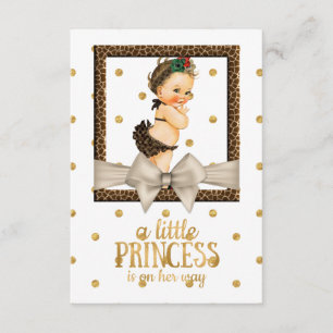 Invitation L'or et le Baby shower de la fille Empreinte de lé
