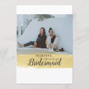 Invitation L'or moderne, tu seras ma proposition de servante