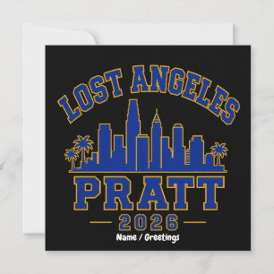 Invitation Lost Angeles Pratt 2026 Skyline Varsity Rétro Bleu