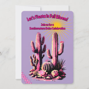 Invitation Lot de cactus rose