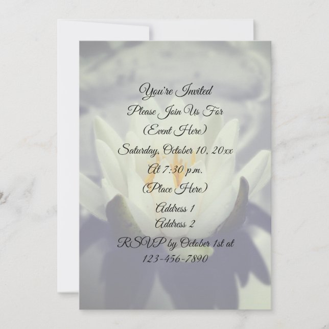 Invitation Lotus Flower Party (Devant)