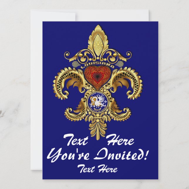 Invitation Louisiane projette plus de 50 couleurs (Devant)