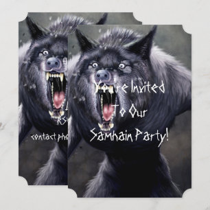 Invitation loup-garou effrayant