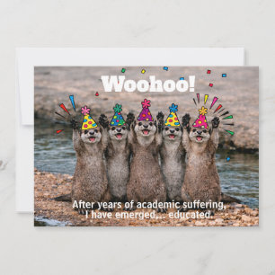 Invitation Loutre drôle et effrontée + Merci