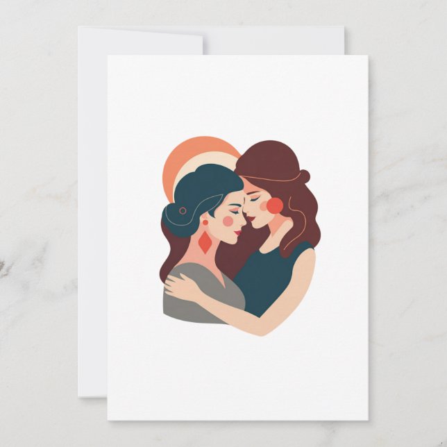 Invitation love between women (Devant)