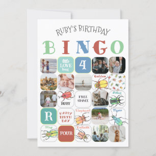 Invitation Love Bugs Party Bingo Card (version 3)
