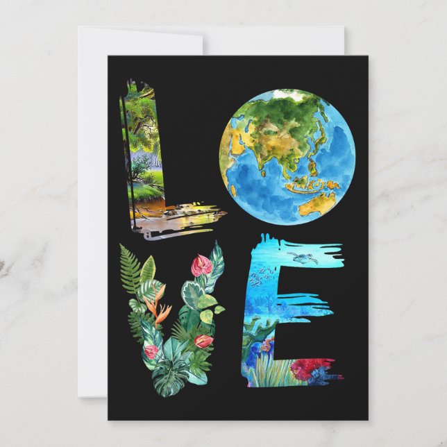 Invitation Love Earth Kids Jour des terres Environnement quot (Devant)