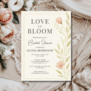 Invitation Love in Bloom Élégant Floral Printemps 