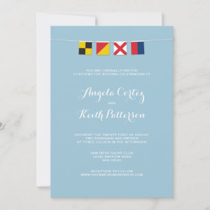 Invitation LOVE in Colorful Nautical Signal Flags