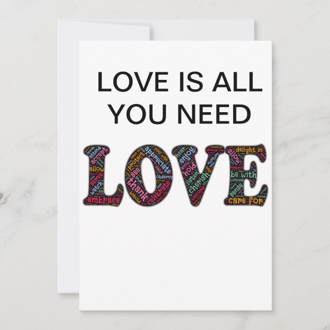 Invitation Love Is All You Need (Devant)