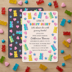 Invitation Love Is Beary Sweet Candyland Enterrement de Vie d