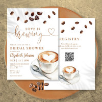 Love Is Brewing Coffee QR Code Enterrement de Vie