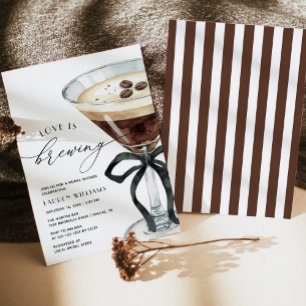 Invitation Love Is Brewing Espresso Martini Enterrement de Vi